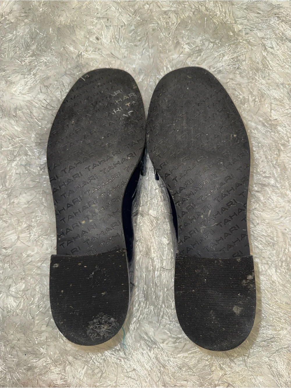 Tahari Deep Navy Patent Tassel Loafers - Picture 4 of 5